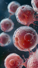 3d rendering of Human cell or Embryonic stem cell microscope background.