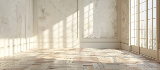 Poster - Comfortable empty room interior design with copy space image.