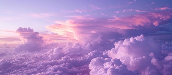 Aufkleber - Scenic purple sky with clouds, ideal for a copy space image.