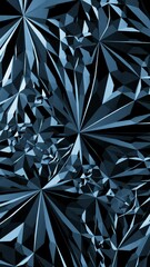 Poster - 3D animation with moving pattern in mirror style. Design. Mirror distortion of pattern with psychedelic effect. Crystal pattern moves with psychedelic distortion