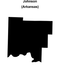 Johnson County (Arkansas) blank outline map