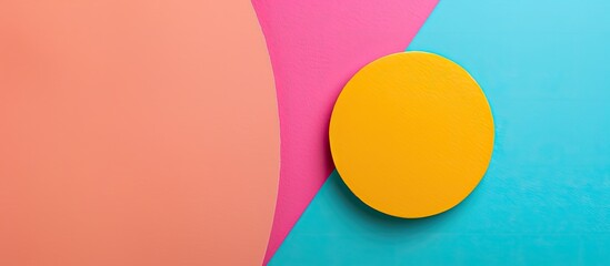 Poster - color background with empty badge for copy space image.