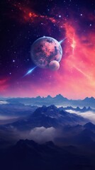 Poster - Beautiful Cloudy Space and Sky wallpaper space sky astronomy.