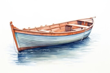 Canvas Print - Boat watercraft vehicle rowboat.