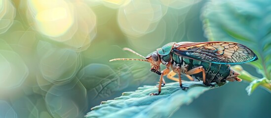 Aufkleber - Cicadidae set against a blank copy space image.
