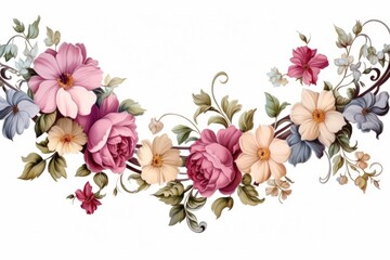 Wall Mural - Floral graphics pattern flower.