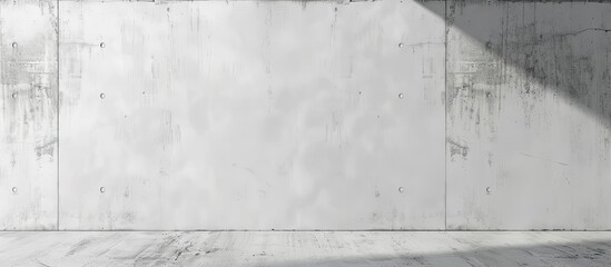 Fototapete - Background with a white cement concrete wall for copy space image.