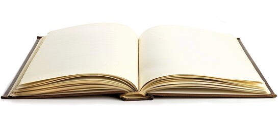 Aufkleber - Close-up view of an open notebook with empty pages, ideal for a copy space image.