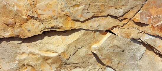 Poster - Brown sandstone with natural texture suitable for design projects with available copy space image.