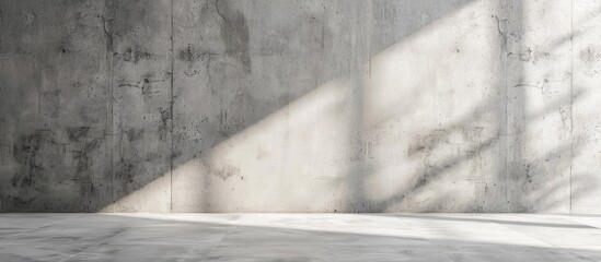 Leinwandbilder - Utilize the concrete wall and floor with contrasting light and shadow backgrounds as an ideal backdrop for product presentation and cover banner designs. Ideal for incorporating copy space images.
