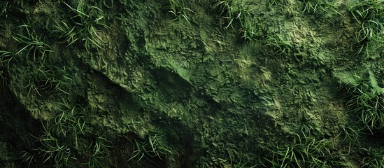 Poster - Texture of aged artificial grass forming a backdrop with copy space image.