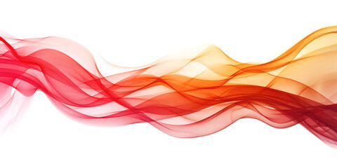 Poster - abstract yellow red gradient smooth wave isolated on white or transparent png