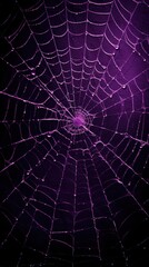 Poster - Dark purple spider web backgrounds arachnid invertebrate.