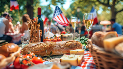 Traditional French Picnic on Bastille Day
