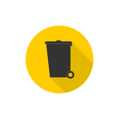 Canvas Print - Trash bin icon isolated on transparent background