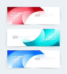 Wall Mural - geometric banner design with vector presentation template.