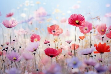 Poster - Spring flower field 