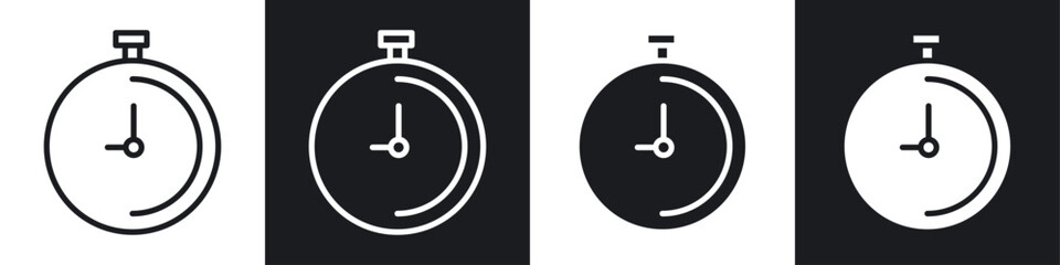 Stopwatch icon set