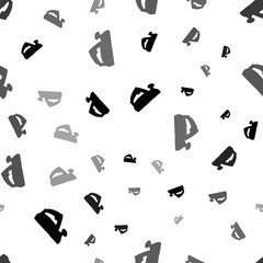 Poster - seamless vector pattern with electric plane symbols, creating a creative monochrome background with 