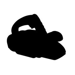 Poster - a large electric plane symbol in the center. isolated black symbol. vector illustration on white bac