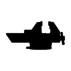 Poster - A large vise symbol in the center. Isolated black symbol. Vector illustration on white background