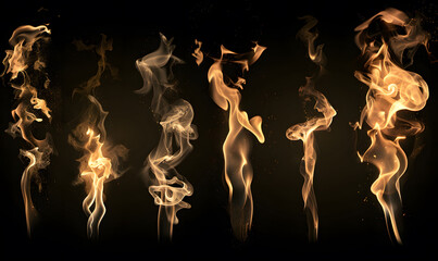 Wall Mural - fire spark burn on dark background