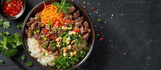 Sticker - Beef and Rice Bowl with Asian Flavors