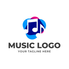 Sticker - Music vector logo graphic modern abstract