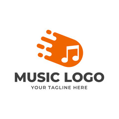 Sticker - Music vector logo graphic modern abstract