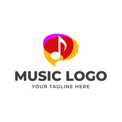 Poster - Music vector logo graphic modern abstract