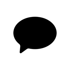 Sticker - black speech bubble icon vector design.