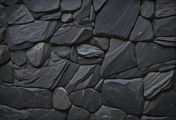 Wall Mural - black stone background wall paper