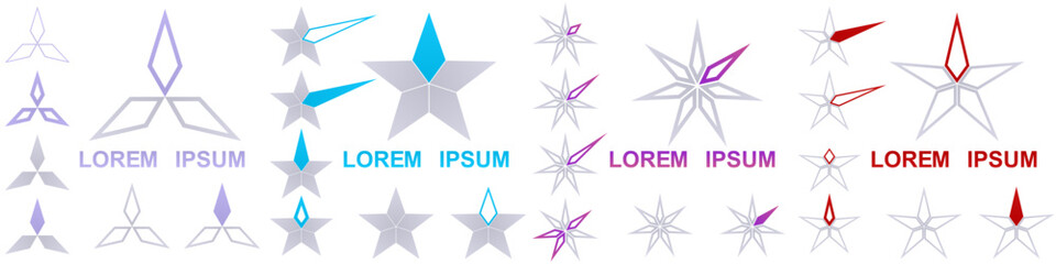 Poster - Geometrical logo design collection
