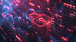 © Matthias - Modern cyber security background with luminous padlock