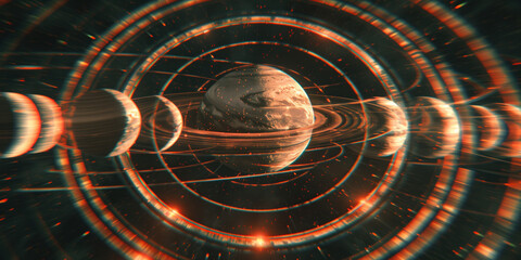 Poster - abstract illustration of singularity concept. origin of life. space and science. background image. c