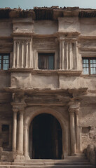 Wall Mural - Collection of Ancient city or old city Building in the old city isolated on a transparent background