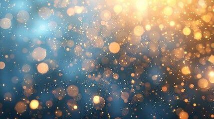 Wall Mural - New Year background with fireworks and bokeh lights. Golden glitter on blue night sky