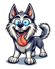 cartoon dog husky