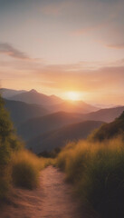 Sticker - A sunrise over mountains new beginnings close up morning inspiration theme vibrant overlay nature tr