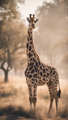 giraffe businessperson giraffe animal wildlife