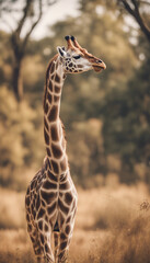 Wall Mural - giraffe businessperson giraffe animal wildlife