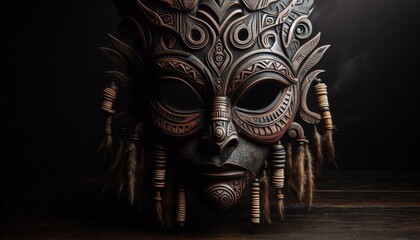 Wall Mural - mask on black