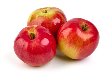 Wall Mural - Red prince apples, isolated on white background.