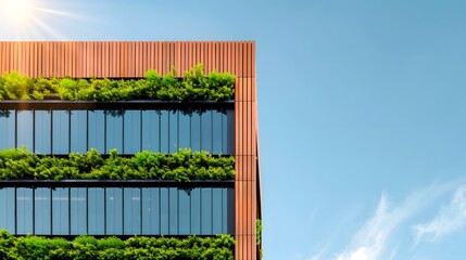 Wall Mural - Sustainable Urban Design: Advanced Carbon Capture Facility with Vertical Gardens