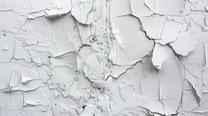 Wall Mural - Texture of white background with a cracked wall