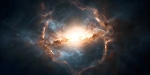 Wall Mural - explore abstract cosmic landscapes in an interstellar voyage through space and time. concept abstrac