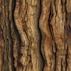 Wall Mural - Wood texture bark, seamless photoscan texture. generated by Ai