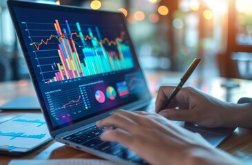 Poster - Analyzing Business Data on Laptop