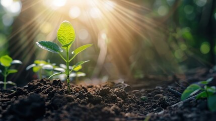 Wall Mural - The small green seedling