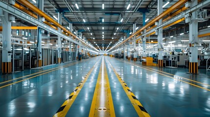 Poster - smart manufacturing facility optimizing resource usage and minimizing waste